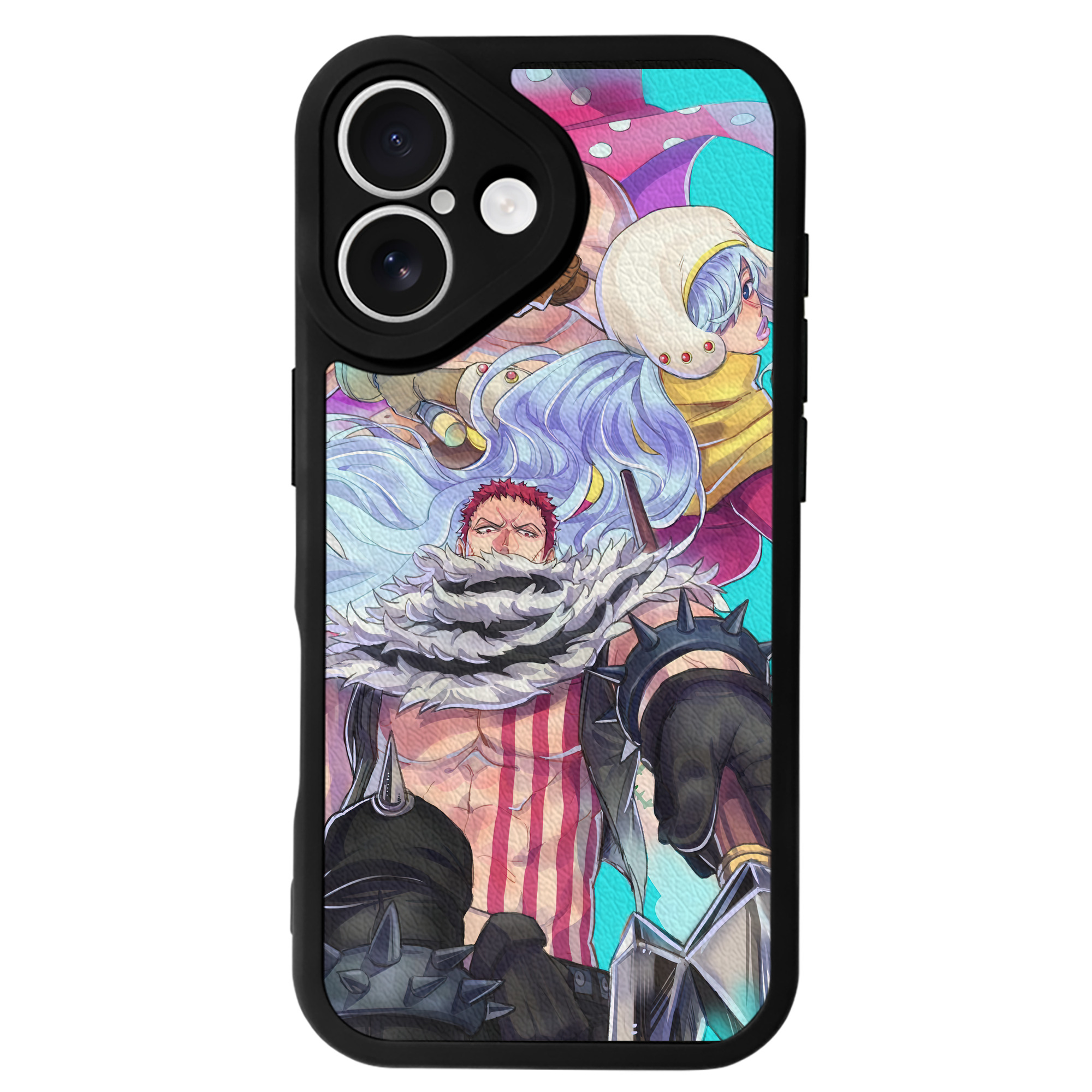 （画像用） ワンピース ONE PIECE 【iPhone 16シリーズ対応】シリコンスマホケース（レザー調） 材質：シリコン